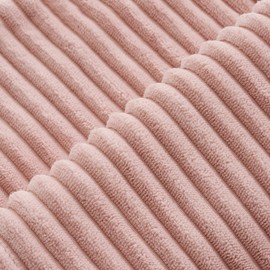 MIULEE Corduroy Cushion Covers Soft Decorative Square Throw Pillow Covers for Spring Cushion Soft Pillowcase Striped Corduroy Cushion Covers Pack of 2 for Home decor Sofa 50x50cm, Pink