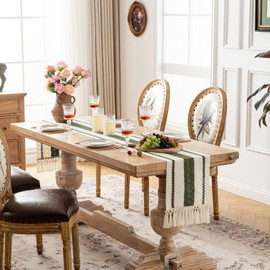 Fancy Homi - Camino de mesa de macramé bohemio de 72 pulgadas de largo para decoración del hogar, caminos de mesa de granja con borlas para fiestas, bohemio, rústico, para despedida de soltera