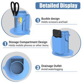 Kajak-Getränkehalter, verstellbares Paddelbrett, Becherhalterung, Angelboot, Kajak-Zubehör zur Aufbewahrung von Wasserflaschen, Getränken, Handys, Angelködern