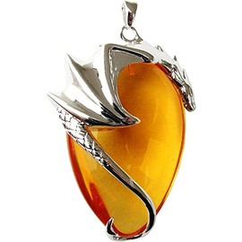 Enchanted Jewelry Basking Draca Crystal Keeper Pendant for Money & Luck - by Anne Stokes