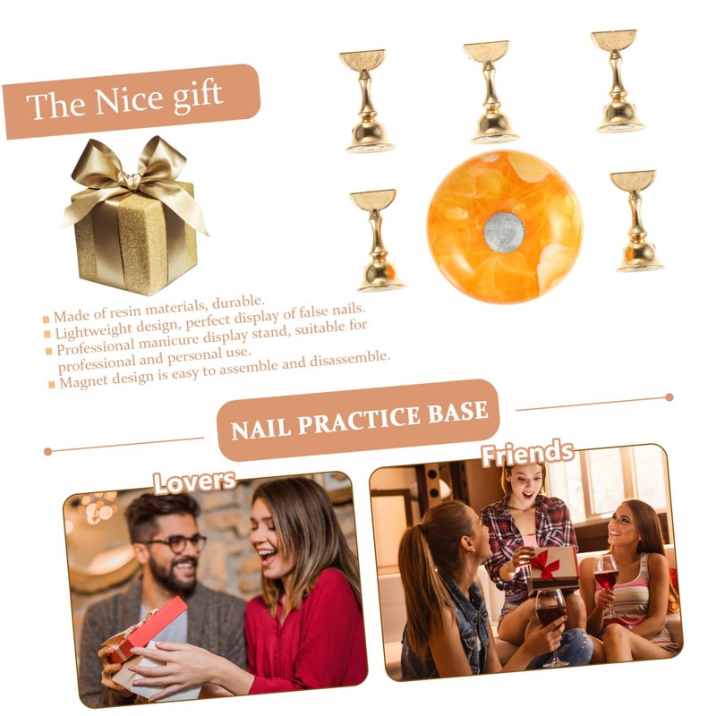 Ipetboom Nail Practice Base Set 1 Base 5 Nail Tip