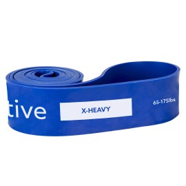 3DActive Power Resistance Band Pull Up Assist Heavy Duty Gym Workout Exercise - Blue - X-Heavy - 65-175 Lb