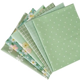 Gnognauq 6Pcs 18 x 22 Inches Floral Cotton Fabric Fat Quarter Bundles Pre-Cut Patchwork Fabric for Sewing Quilting