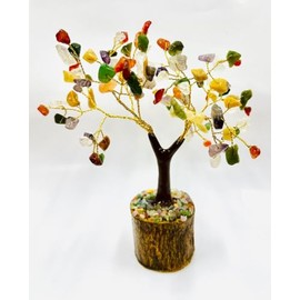 Seven Chakra Crystal Tree Good Luck, Crystal Tree for Positive Energy, Home Decorations for Living Room, 7 Chakra Tree, Seven Chakra Crystal Tree (8-10 Inch) (Seven Chakra Crystal Tree (6-7Inch))