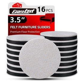 3.5" Felt Furniture Movers Sliders for Hardwood & Vinyl Floors, 16 PCS Round Reusable Felt Furniture Moving Pads, Sliders for Moving Heavy Sofa Table Couch Cabinet, Glides Easily and Quickly (Beige)