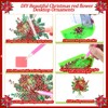 Kosiz 9 Pcs Christmas Poinsettia Flower Diamond Painting Tabletop Decorations