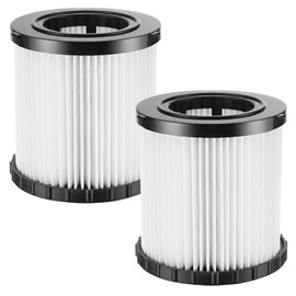 2 Pack DCV580H DCV581H HEPA Filter Replacement Compatible with DEWALT 20V MAX Shop Vac Cleaner Cordless and Corded Portable 2 Gallon Wet Dry Vacuum, Washable and Reusable Filter