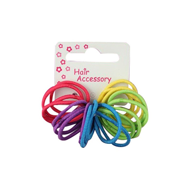 20 Girls Bright Tiny Hair Elastics