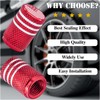MEAJOO 5PCS USA Flag Tire Valve Stem Caps, Premium Alloy