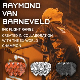 Target Darts Raymond Van Barneveld Ink Design Ten-X Dart Flights - 3 Pack (9 in Total)