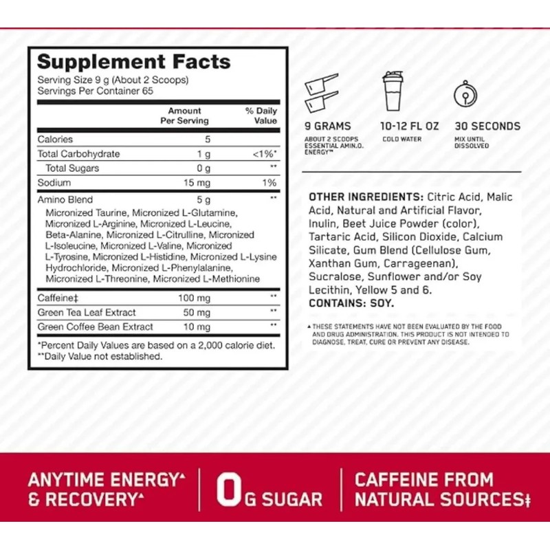 Amino Energy Aminoacidos 65 Ser Sabor Sandía