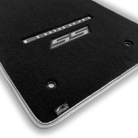 Lloyd Mats Custom-Fit Carpeted Floor Mats Premium Luxury Car Floor Liners for Chevy Camaro 2010-2015 (Charcoal, 2PC (Double Logo) - Camaro SS)