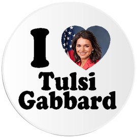 I Love Tulsi Gabbard - 3 Pack Circle Stickers 3 Inch - Hawaii Election Vote