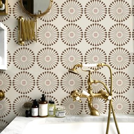 CIAODEKO Flower Tiles Tile Stickers Matte Texture Home Sticker Vintage Waterproof Removable Wall Picture DIY Bathroom Kitchen Decoration