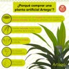 Artego Planta Artificial Decorativa Moderna con Maceta hogar Sala Comercio