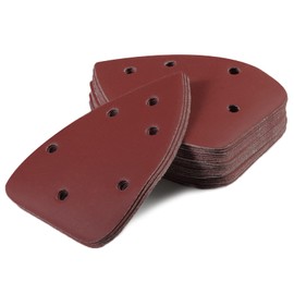 LEONTOOL 30 Pcs Mouse Sandpaper 1000 Grit 6 Hole Hook and Loop Sandpaper for Detail Sander