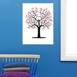 Árbol de Huellas Dactilares Árbol de Huellas Dactilares Pintura de Huellas Dactilares Árbol de Huellas Dactilares DIY Signo de Firma de Invitado # 8209 En Libro Lienzo Pintura