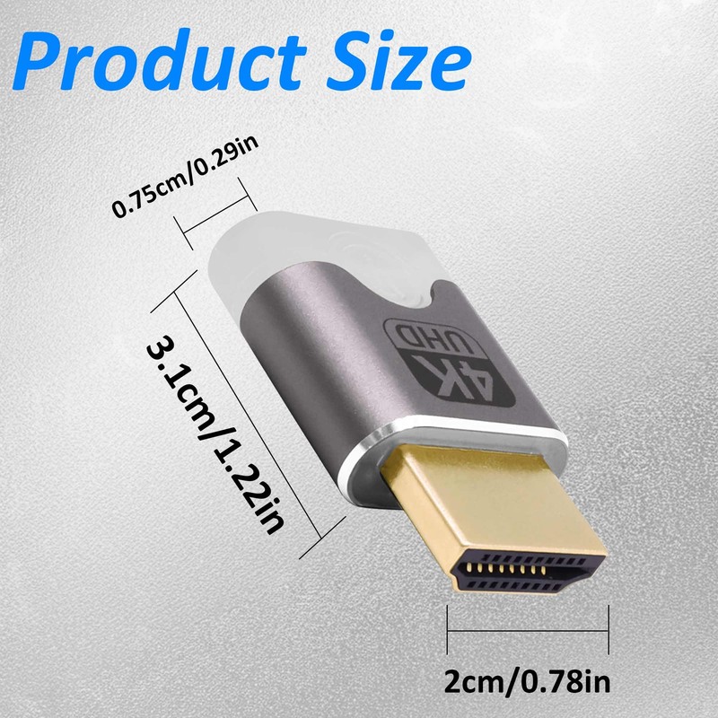CybNemo HDMI Dummy Plug, EDID Emulator Headless Ghost Display Adapter