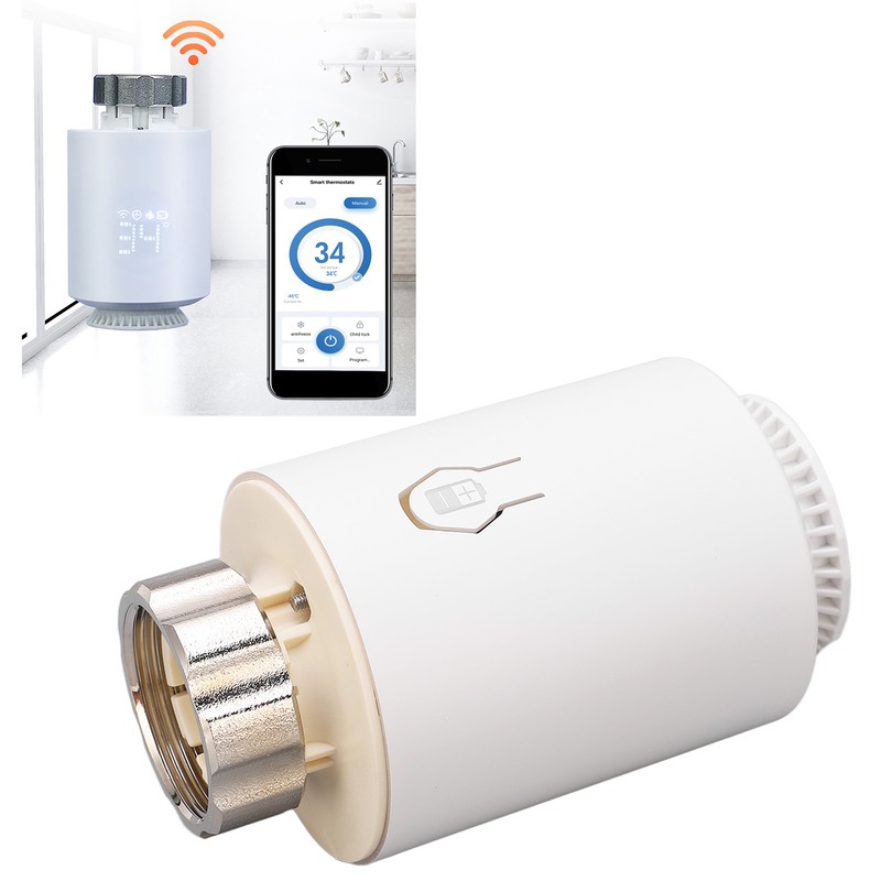 Wireless Smart Radiator Thermostat Programmable Intelligent Temperature Controller NTC Sensor