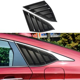 DLOVEG Rear Side Window Louvers Compatible for Honda Accord 2022 2021 2020 2019 2018 Accesories Sport Style Air Vent Cover (Matte Black)