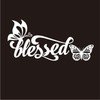 Blessed Butterfly Inspirational Car Decal - Uplifting Auto Sticker for