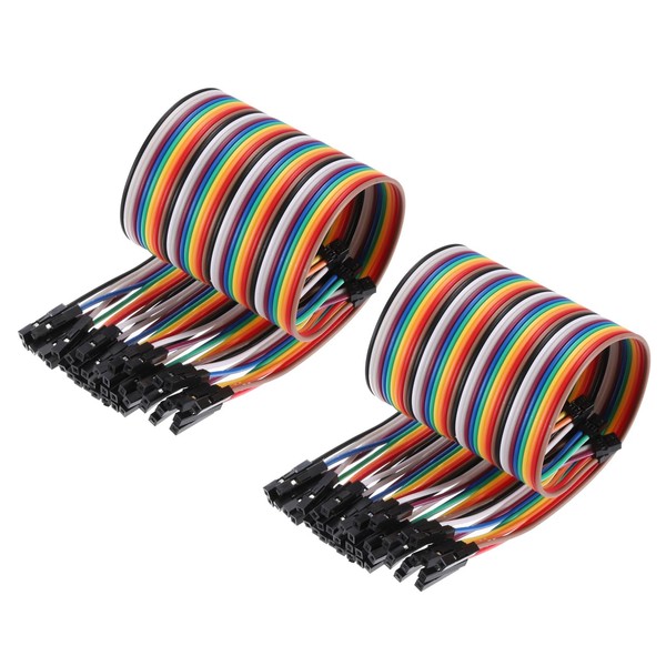 uxcell 2Pcs Flat Ribbon Cable 2.25mm to 2mm Pitch 40