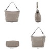 Lydia Concealed Carry Lock and Key Hobo Handbag (Gray)