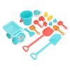 16pcs Kids Beach Toys Set Bucket Shovel Rake Sand Model