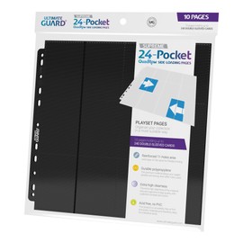 Ultimate Guard UGD10829 - 24-Pocket QuadRow Pages Side-Loading Black, 10