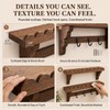 17-Inch Scalloped Rustic Wall Shelves Set of 2, Shelves for