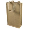 6 Pack Natural Jute Wine Tote with Dividers - 2