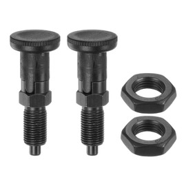 HARFINGTON 2pcs Push Fit Ball Nose Spring Plunger M10x1 Thread 5mm Pin Dia. Carbon Steel Self-Locking Plunger Retractable Index Plunger for Industrial Equipment