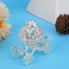Rhinestone Decorated Pumpkin Carriage Jewelry Box Metal Crafts Gift Tabletop