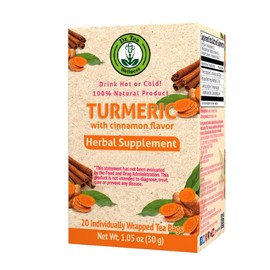 Dr. Tea Wellness Turmeric Herbal Tea with Cinnamon Flavor - 20 Tea Bags