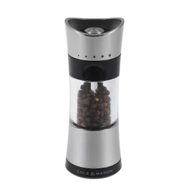 Cole & Mason H306591P Horsham Chrome Pepper Mill, Precision+ Inverta, Chrome/Acrylic, 154 mm, Single, Includes 1 x Pepper Grinder