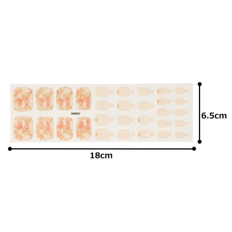 ZINIPIN FA00203 Just Stick Foot Nail Seal White Pink Shell