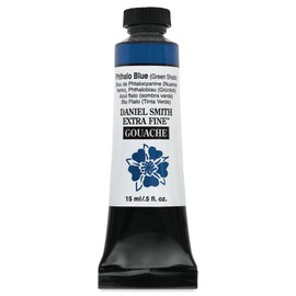 Daniel Smith Extra Fine Gouache - Phthalo Blue (Green Shade), 15 ml