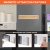 sourcing map 14"x2.6" Plastic Wrap Dispenser with Cutter and Magnetic