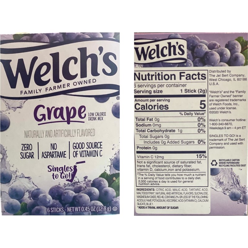 Welchs Singles To Go Variety! Strawberry Peach, Cherry Pomegranate &