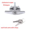 Wedelweib Garage doors T handle lock with 2 Keys and