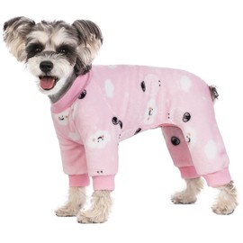 Dog Pajamas for Small Dogs, Winter Dog Onesie, Warm Velvet Puppy Jumpsuit, Doggies Bodysuits, Girl Boy Dog Winter Clothes for Chihuahua, Yorkie, Teacup, Schnauzer, Cold Weather Dog Apparel