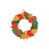Fall Leaves Paper Wreath Craft Kit -12 - Crafts for