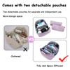 BOYATU Travel Makeup Bags Cosmetic Organizer: Checkered Make up Bags