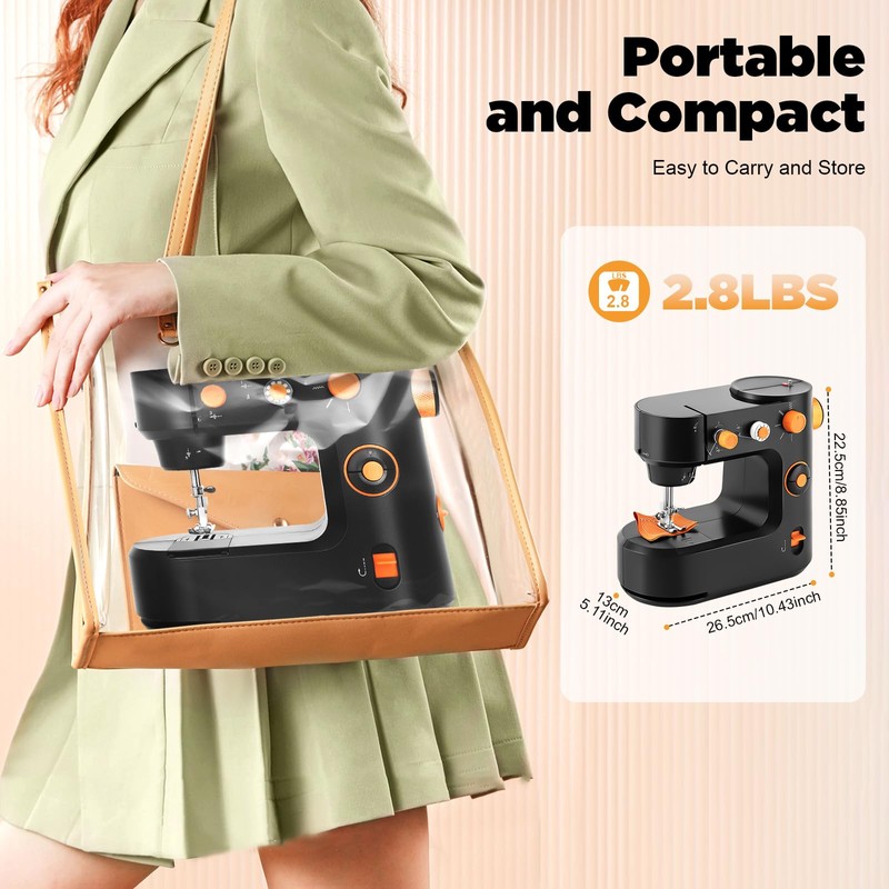 Portable Electric Household Sewing Machine with LED Light Automatic Thread
