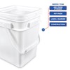 ePackageSupply 4 Gallon Square Bucket with Lid & Plastic Handles,