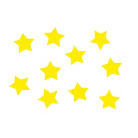 Miniblings 10 Iron-On Transfers Star 25 mm Flock Stars Colours Patch Children's Iron-On Patches for Iron-On Flock Film Application Sewing, Colour: Black