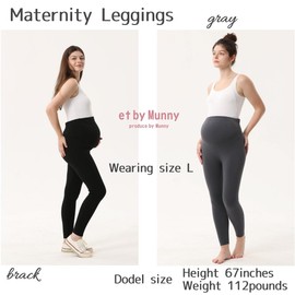 et by munny Maternity Leggings Over The Belly Womens Black High Waisted Workout Pregnancy Pants… (US, Alpha, Small, Medium, Black)