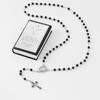 THINGS REMEMBERED First Communion Black Rosary and Engraved Keepsake Box