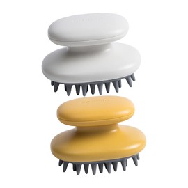 Baluue 2pcs Gel Massage Comb Massagers Handhold Massager Scalp Care Brush Scalp Scrubber Tool Massage Hairbrush Scalp Massage Brush Head Scrubber Comb Detangling Hair Brush White Abs