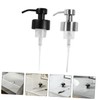 IWOWHERO 2pcs Stainless Steel Lotion Pump Head Dispenser Black Soap